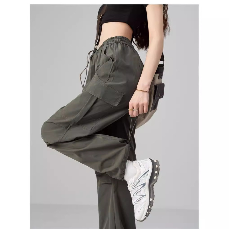 High-End Bf Style Work Pants for Women, Summer New Fashion Pocket Convertible Casual American Retro Work Pants, Sports Pants High-End Bf Style Work Pants for Women, Summer New Fashion Pocket Convertible Casual American Retro Work Pants, Sports Pants