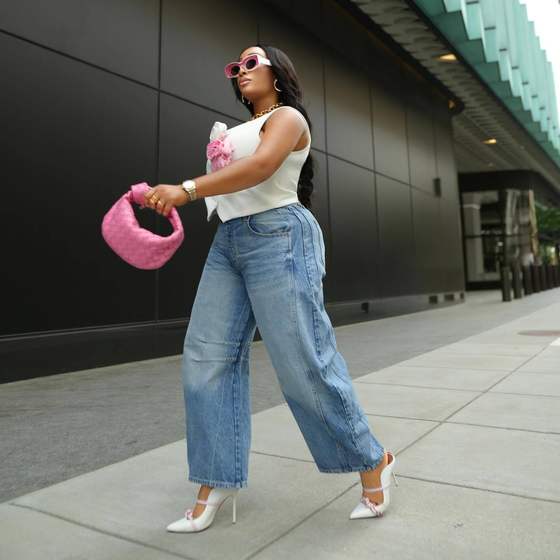 S8012 Cross-Border 2025 Summer New European and American Retro Loose Scimitar Wide-Leg Straight Jeans