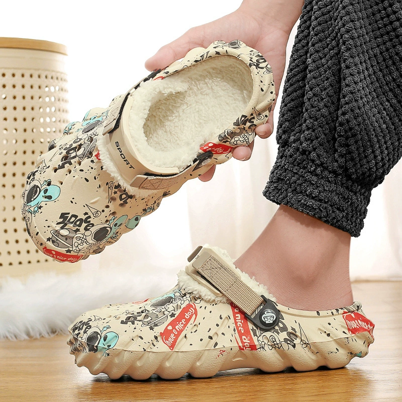 Хлопковые тапочки мужские трансграничные зимние 2024 новые домашние бархатные теплые хлопчатобумажные туфли