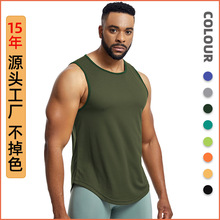 丝格图宽松大码运动背心男士夏季速干透气健身服训练篮球服背心