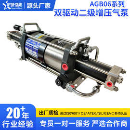 二氧化碳发泡行业二倍增压双驱动双作用二级气动气泵高压增压泵