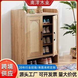 外贸亚马逊鞋柜家用进门玄关柜多层大容量收纳鞋橱板式跨境家具厂