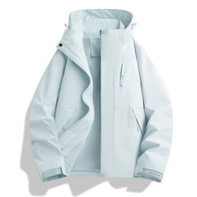 厂家直销春秋薄款冲锋衣男款单层大码外套防风防水透气户外登山服