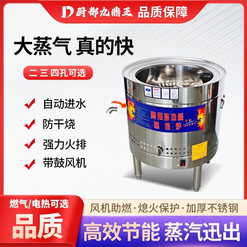 horno de paquete de vapor comercial de ahorro de energía aislamiento térmico bolos de gas de calor eléctrico pan al vapor bolos de jaula de desayuno redondo horno de paquete de vapor multifuncional