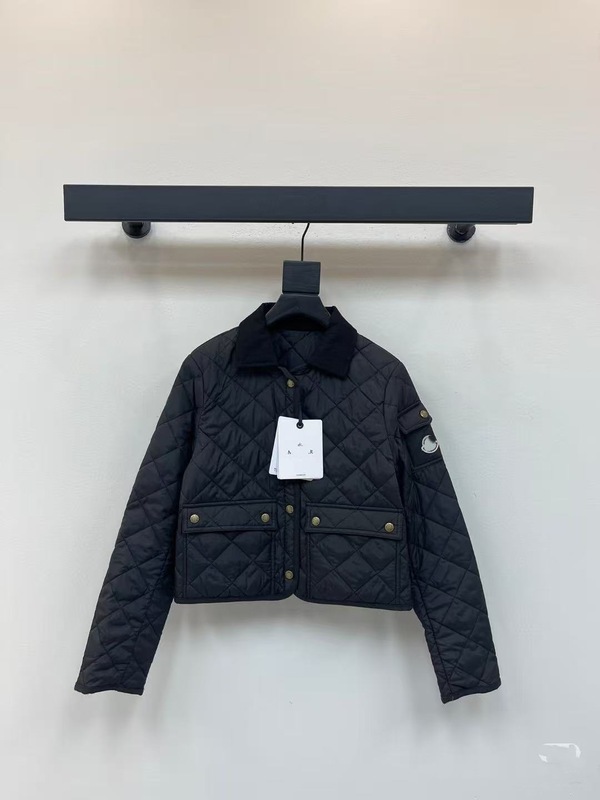 南油高版本MOC2025年新款菱格纹翻领休闲棉服外套休闲保暖女|undefined