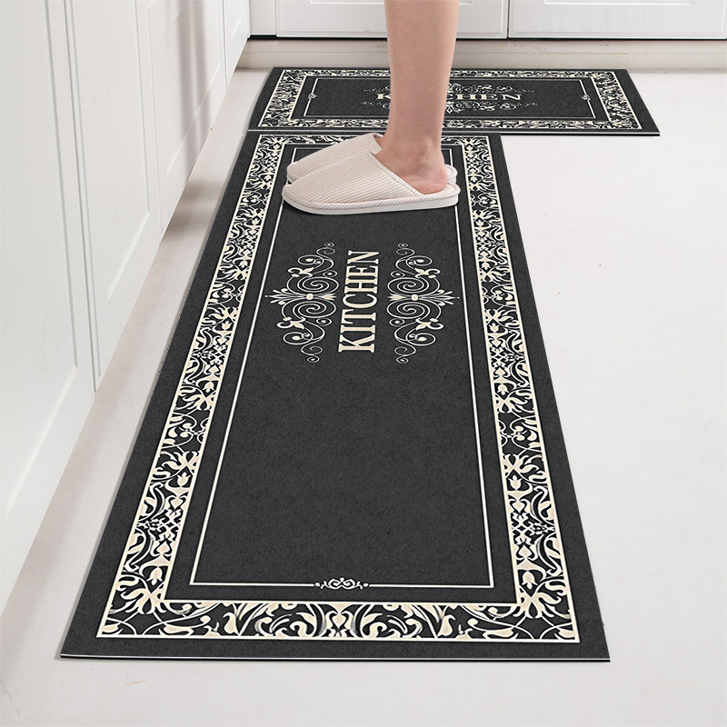 Mat Geometric Light Luxury 3D Printed Home Carpet Quick-Dry Kitchen Dirt-Resistant Floor Mat Tech Fabric Gym Light Luxury