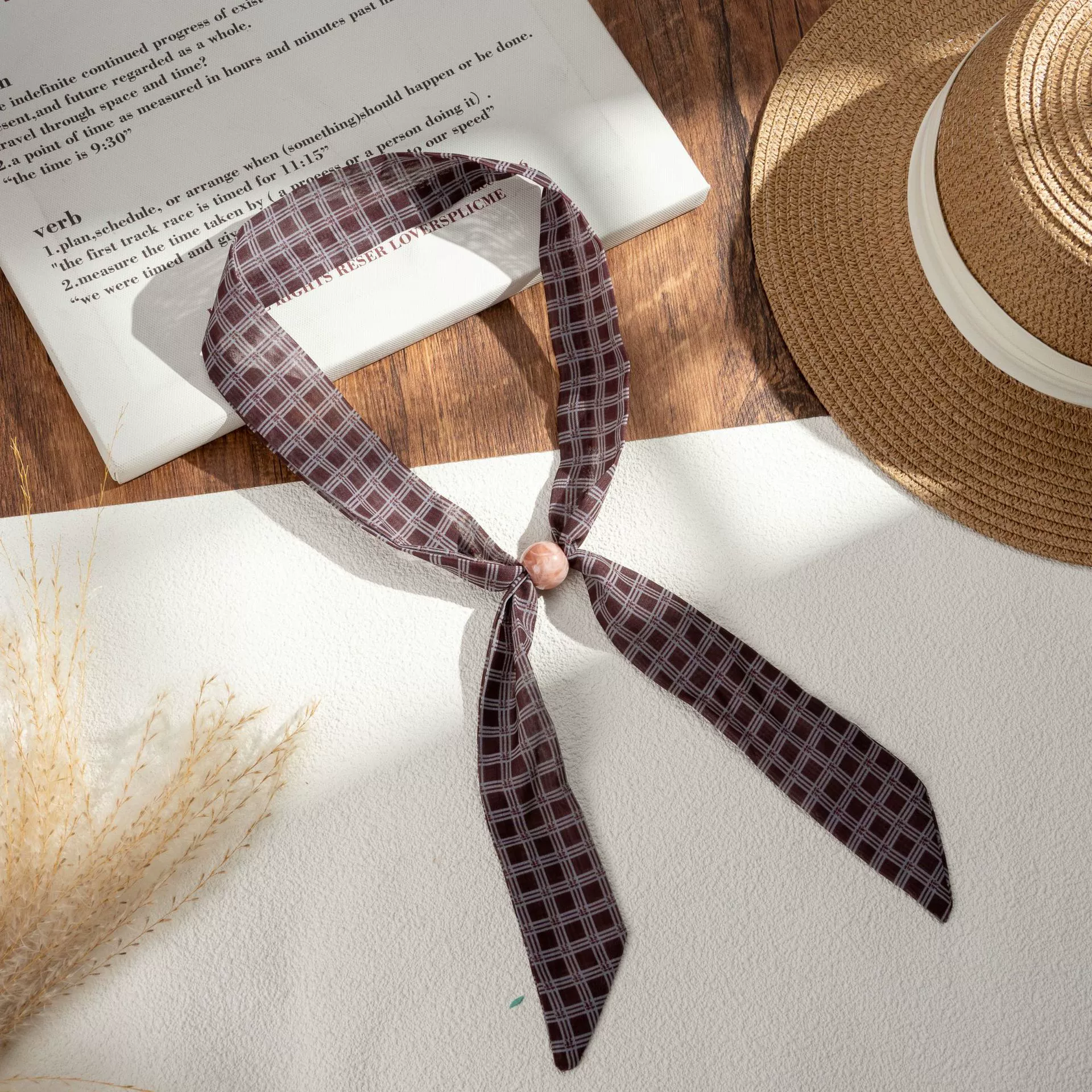 Silk Scarf Hairband (Suhang) long streamer 89×3.8 cm, lightweight gift box option