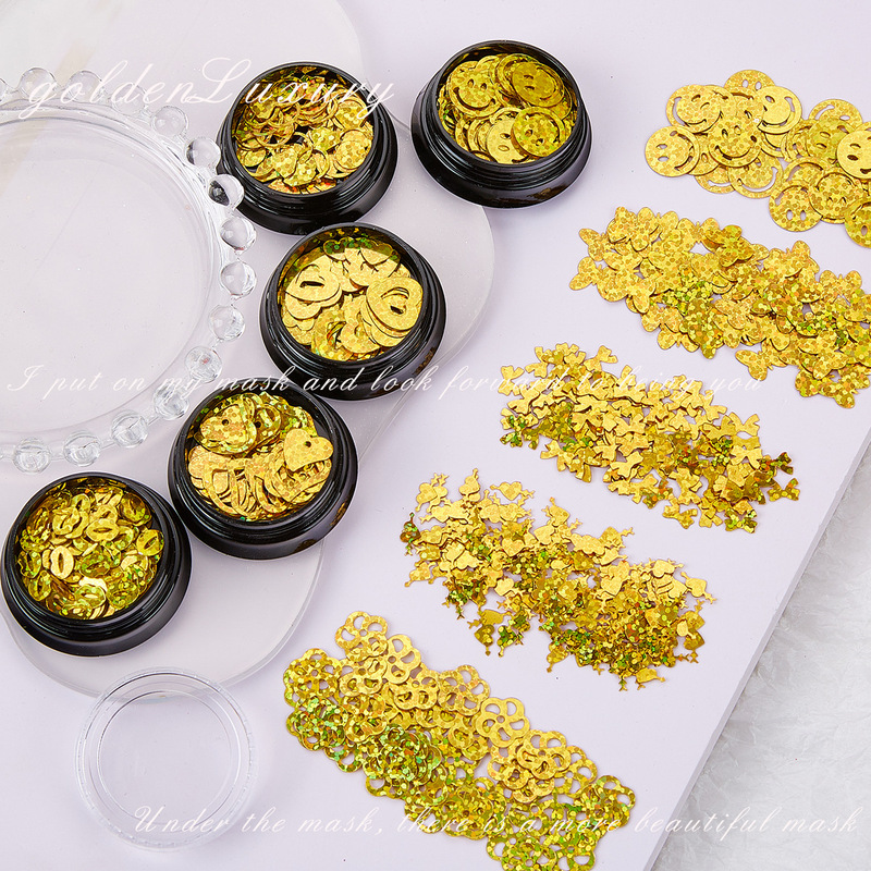 Nail PET jewelry golden sequins wholesale laser pvc flash glitter powder glitter flow hemp epoxy holiday decoration Nail PET jewelry golden sequins wholesale laser pvc flash glitter powder glitter flow hemp epoxy holiday decoration