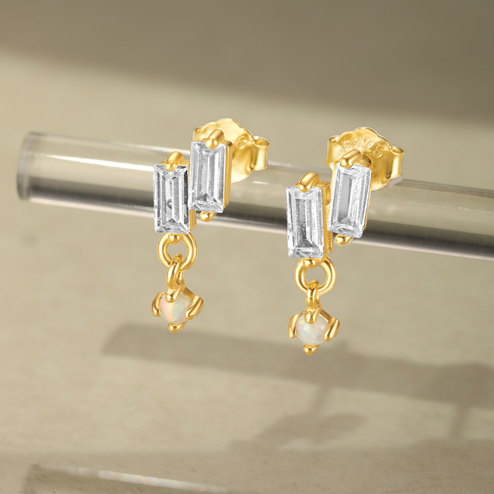 2g Weight 925 Sterling Silver Ear Needle Material Opal, Zircon Inlay Material Drop Earrings, Ear Studs Classification 1 Pair Quantity Holiday, Daily Occasion 925 Sterling Silver Material Leaf, Butterfly Pattern Women's Gender Plating Design Simple Style Style 1 Pair 925 Sterling Silver Opal Zircon 925 Sterling Silver Earrings Leaf Butterfly Drop Earrings Ear Studs 8