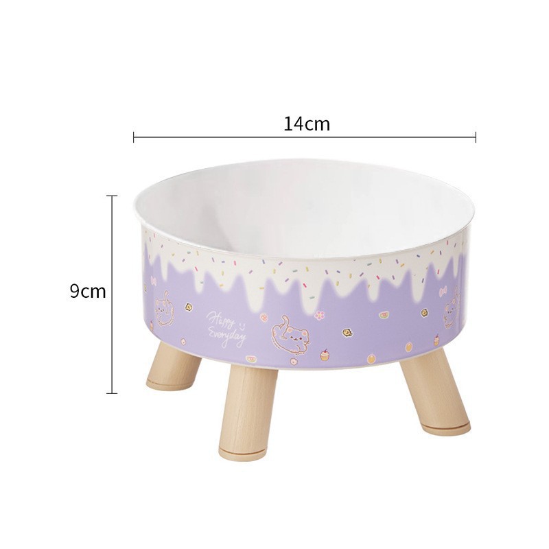 Tazón de pie alto para mascotas antideslizante y anti-derribado de acero inoxidable Tazón para perros para proteger la columna vertebral cervical Taza para gatos Tazón de huevos para mascotas Tazón único alto