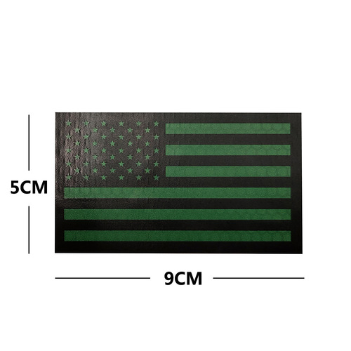 Laser Printed Reflective Night Identification Badge American Stars and Stripes Armband Velcro Backpack Sticker Morale Badge
