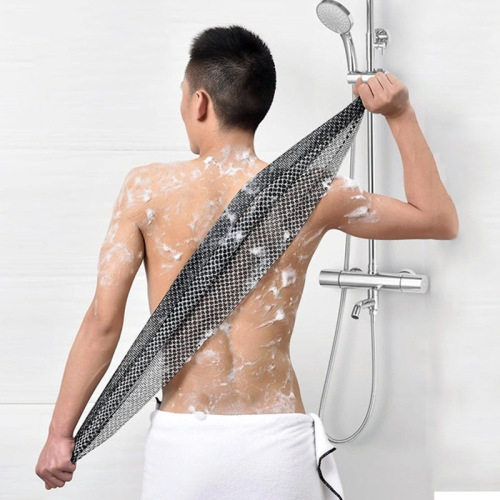 Bath towel for men without asking for help. Bath flower pull back long strip household artifact painless mud rub bath towel double-sided bath strip