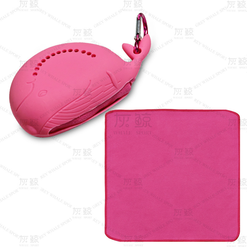 장미 붉은 작은 고래 세트