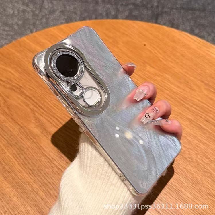 軽奢羽纱Y500 携帯電話ケース Y300i Y200i Y78対応 精密穴あきグリッターレンズフィルム 高級ケース|undefined