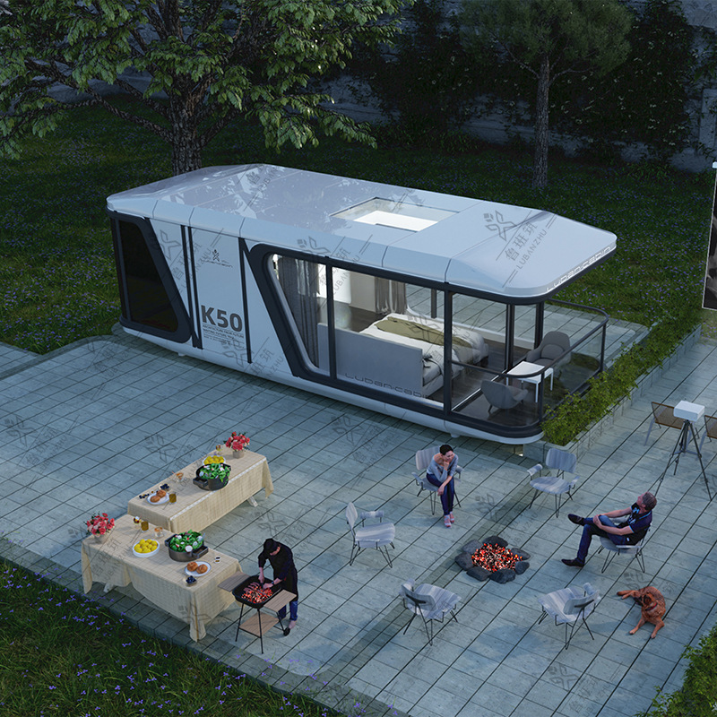 Diseño de cápsulas espaciales móviles de nuevo tipo, cápsulas espaciales de ciencia y tecnología creativas, alojamiento residencial, sala de recepción del parque, punto escénico