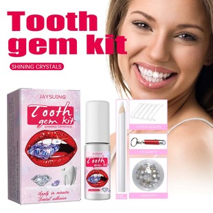 Jaysuing Tooth Gem Set Sexy Jewelry Easy to Disassemble and Easy to Install Crystal Tooth Diamond Tooth Ornaments Shiny Stickers