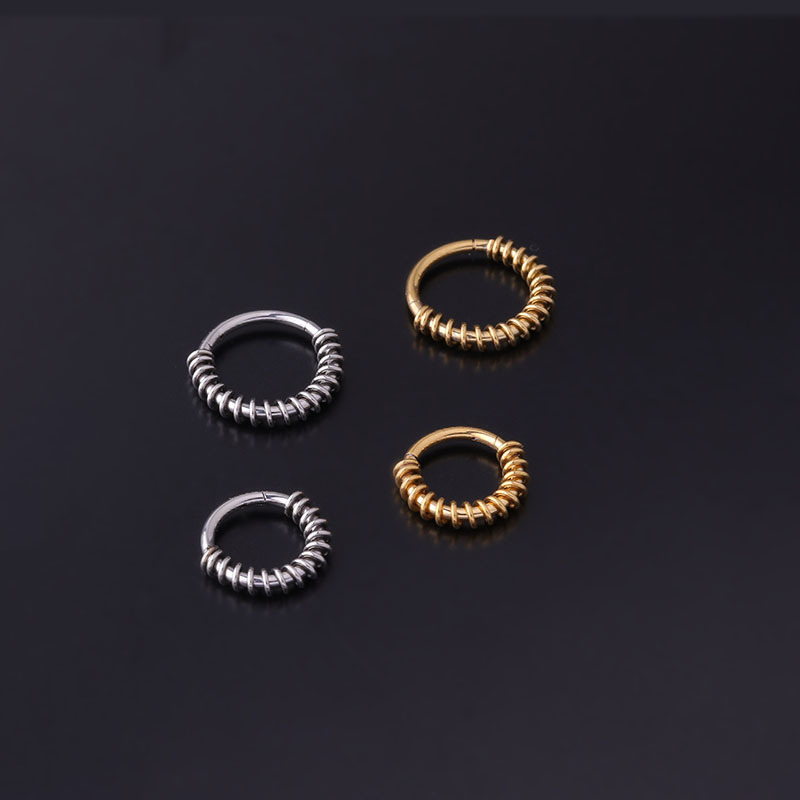 Nose ring Classification 316L Stainless Steel No Inlaid Nose Rings & Studs Circle Waterproof Non Tarnish Surgical Steel
