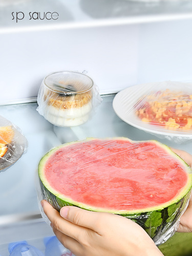Plastic wrap cover disposable food grade household refrigerator leftover bowl cover plastic wrap bag with 100 pieces