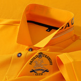 Элитная летняя шелковая футболка polo, короткий рукав, с вышивкой