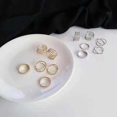 Instagram-inspired minimalist rings for women, 6-piece set&mdash;colorfast design, unisex adjustable joint rings for couples and social wear