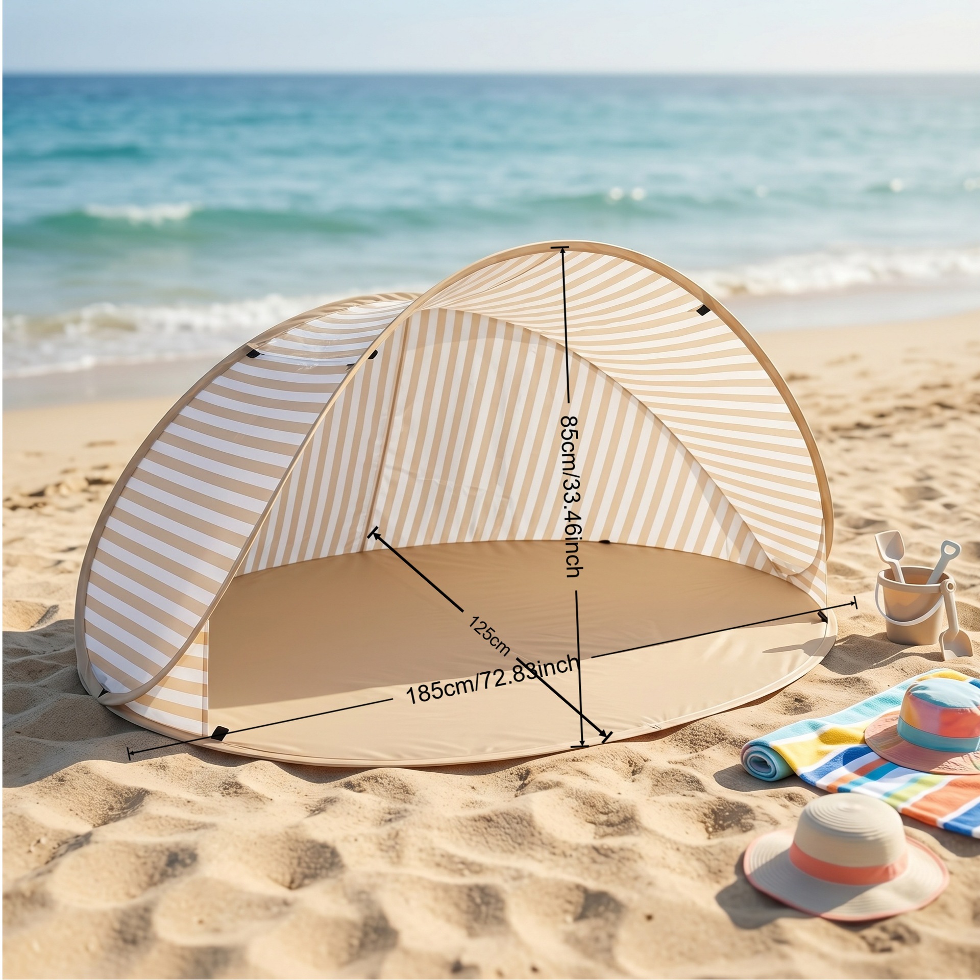 Beach Tent, Convenient Quick-Open Children's Tent, Outdoor Camping, No Need to Set Up, Sunshade, Sun Protection, Picnic Tent, Cross-Border