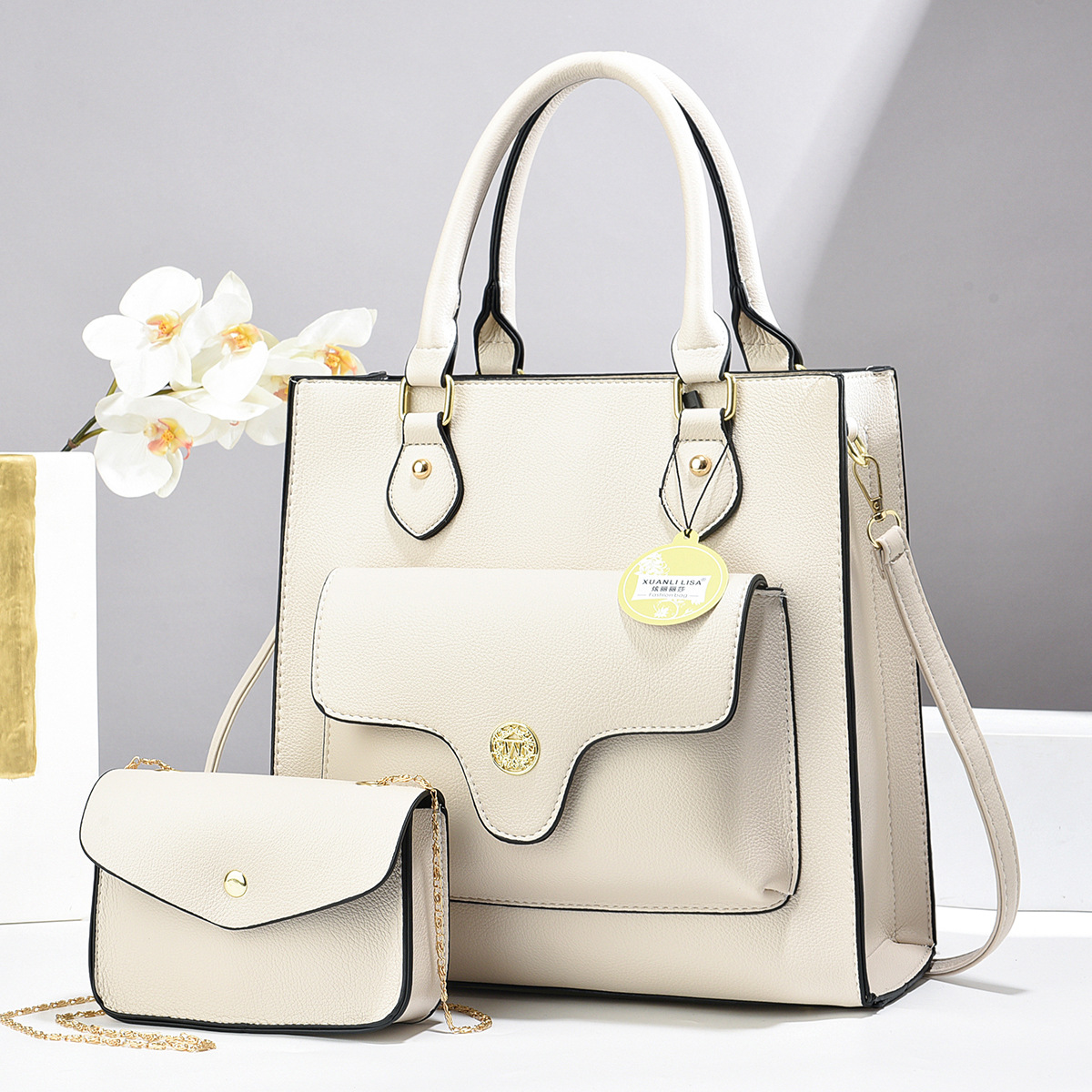 Borsa a spalla da donna con texture stile coreano elegante_voghion.com