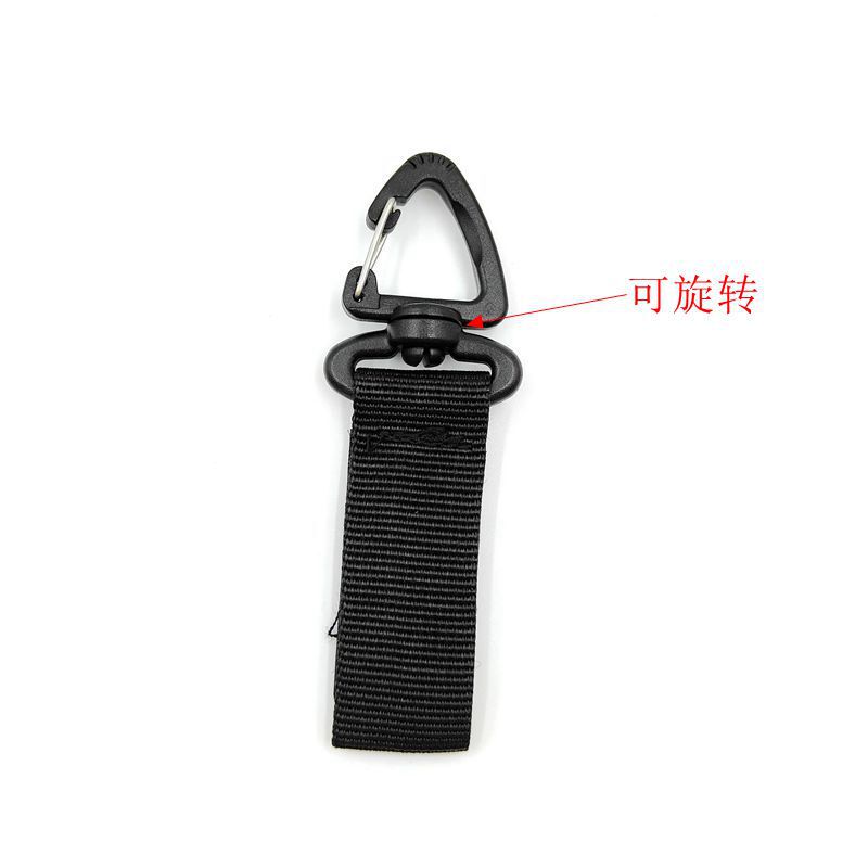 Factory Price Direct Outdoor Multifunctional Ribbon Triangle Buckle Mountaineering Hook Rotatable Outdoor Tactical Mountaineering Keychain