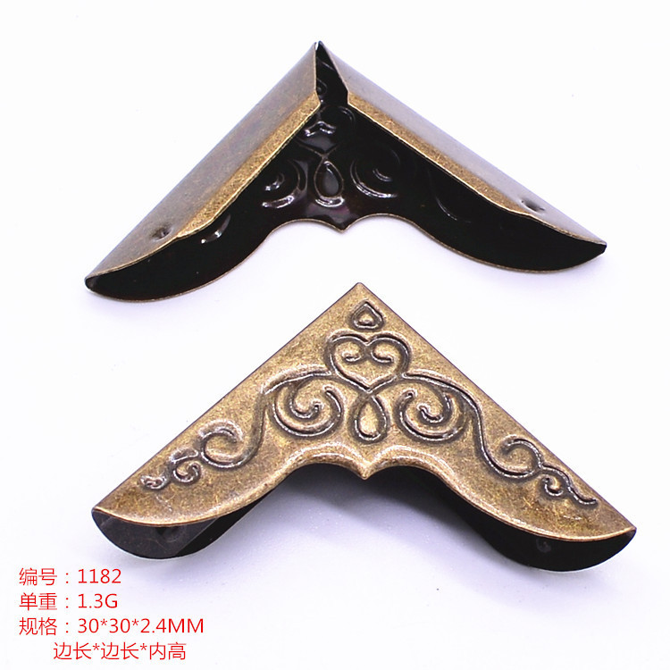 新中式仿古五金包角 金属贴角礼盒包装盒笔记本护角包角配件