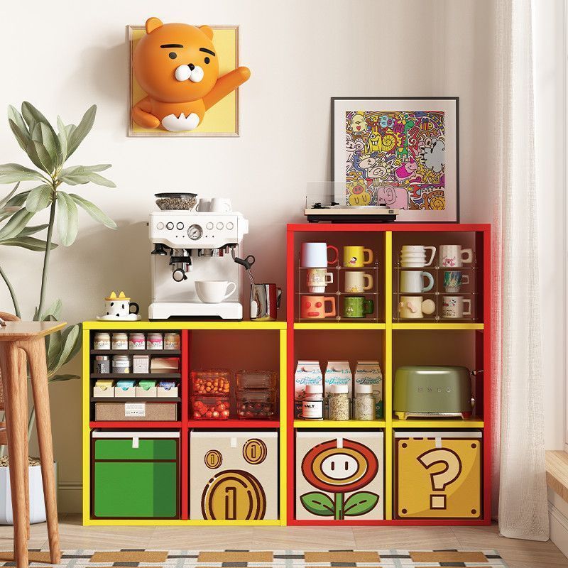 Qufeng Plaid Cabinet Steel Living Room Grid Cabinet Kindergarten Toy Storage Storage Cabinet Metal Simple Storage Rack