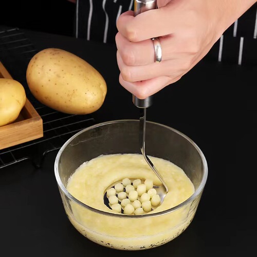 Stainless Steel Potato Press Kitchen Gadgets Purple Potato Press Household Baby Food Roller Factory Direct Sales