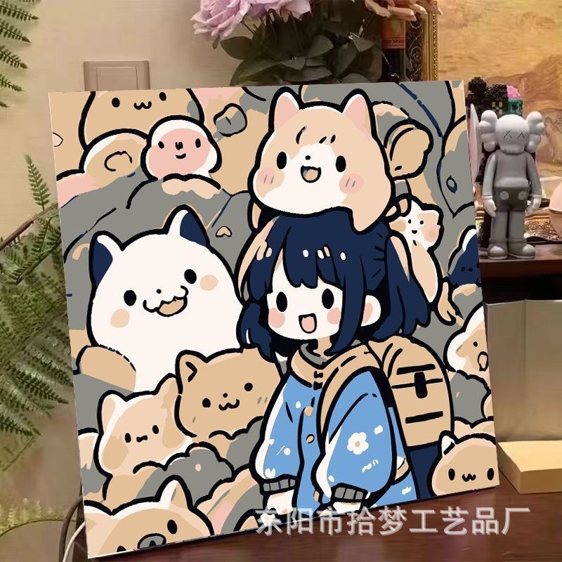 A317 Little Girl and Meow Meow