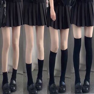 Calf socks JK socks women's summer velvet black over-the-knee socks stockings mid-calf length socks stockings stockings stockings