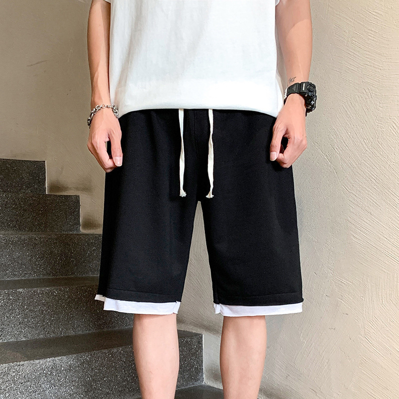 Pantalones deportivos de color sólido de verano tendencia de hombre pantalones casuales sueltos pantalones de algodón transpirables de alta calidad image 4