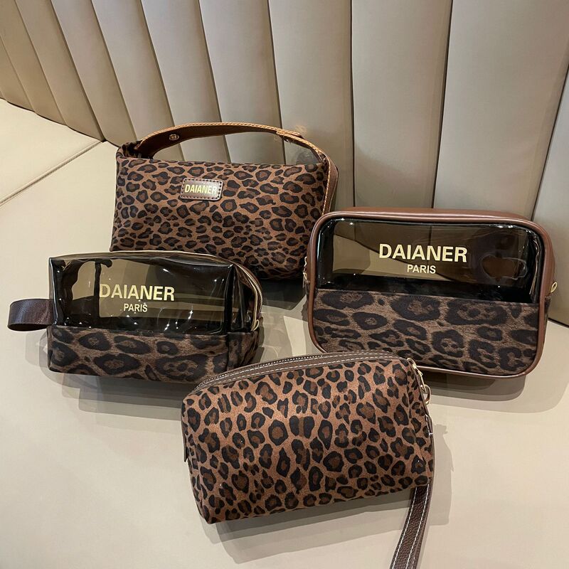 Leopard Print Makeup Bag, Fashionable Large-Capacity Storage Toiletry Bag for Women, 2026 New Model, High-End Portable Super Popular Skincare Bag Leopard Print Makeup Bag, Fashionable Large-Capacity Storage Toiletry Bag for Women, 2026 New Model, High-End Portable Super Popular Skincare Bag