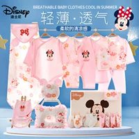 Летняя подарочная коробка из чистого хлопка Disney для новорожденных, подарочный набор для новорожденных в полнолуние, подарочная коллекция детской одежды