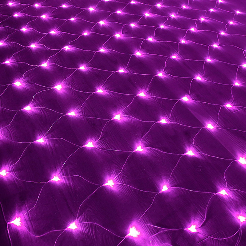 Boda LED luz neta red de pesca Cadena de luz al aire libre a prueba de agua de ingeniería Iluminación LED de color Cadena de luz de baja tensión solar red de pesca Luz