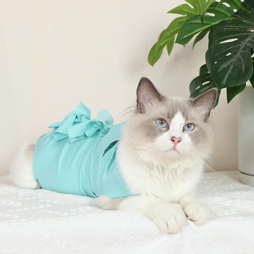 Pet surgery gown, nursing dress for mother cat, surgery suit for male cat, elastic anti-loose hair post-surgery anti-licking hair pet cat clothing