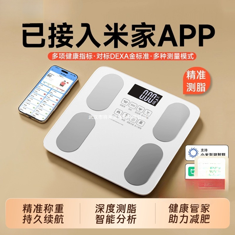 Body Weight Scale Household Small Digital Scale High-Precision Rechargeable Body Fat Scale Household Human Body Weighing Scale for Weight Loss Students