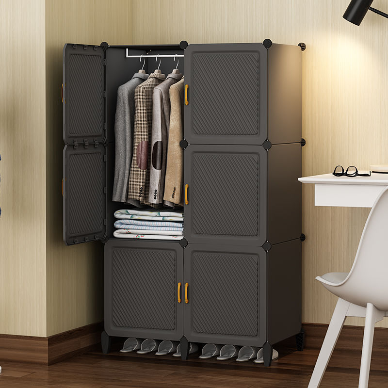Wardrobe Simple Home Bedroom Assembly Sturdy and Durable Storage Cabinet Dormitory Rental Children's Small Storage Cabinet