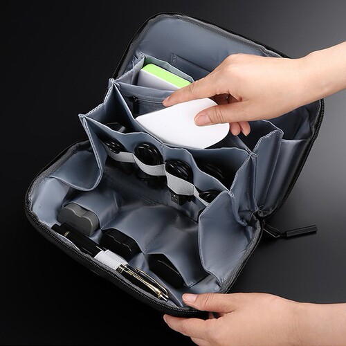 Cross-border new digital storage bag Volcano storage bag Portable travel bag Data line storage protective bag Waterproof