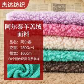 阿尔泰仿羊羔绒面料 450克经编颗粒绒 大泰迪绒 毛绒面料现货批发