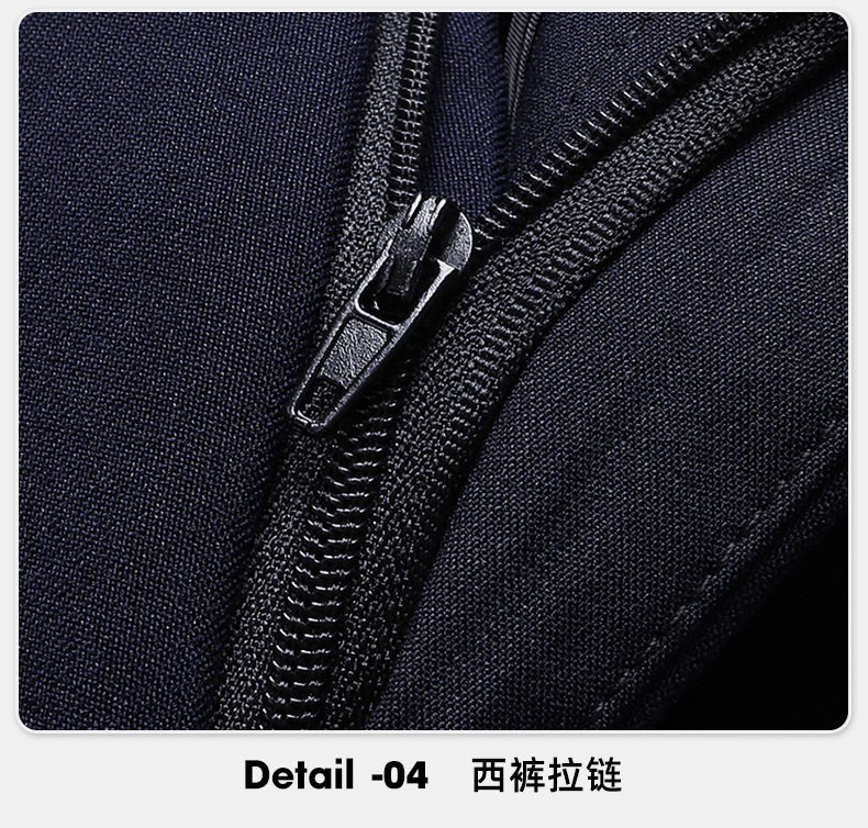 Bộ vest nam công sở dáng thon, áo vest một hàng cúc xẻ tà bên hông, phù hợp đi làm và dự đám cưới — Màu đen, Xanh navy, Đen xanh lục chi tiết 28