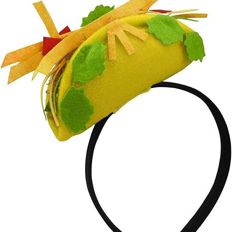 Nuevo cinturón de cabello mexicano decoración de fiesta pizza hamburguesa cinturón de cabello mexicano suministros de fiesta de carnaval
