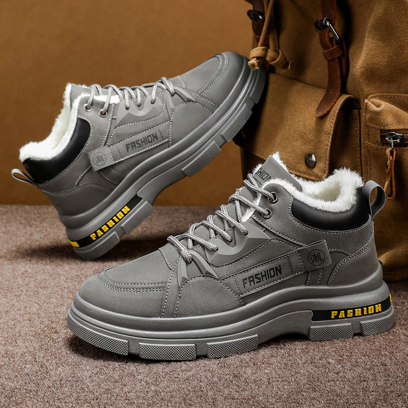 Nuevos zapatos de hombre de otoño de botas Martin, zapatos de trabajo de trabajo de trabajo de trabajo de alto bajo rendimiento resistente al desgaste