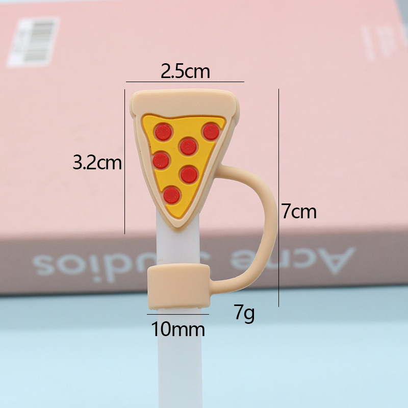 Nueva tapa de pajita de silicona 8-10mm linda muñeca de flores tapa a prueba de polvo se puede reciclar cubierta de pajita transfronteriza