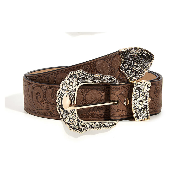 Casual Simple Style Printing Imitation Leather Alloy Women's Leather Belts display picture 6