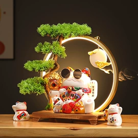 招财猫;创意礼品套装;电视柜摆件