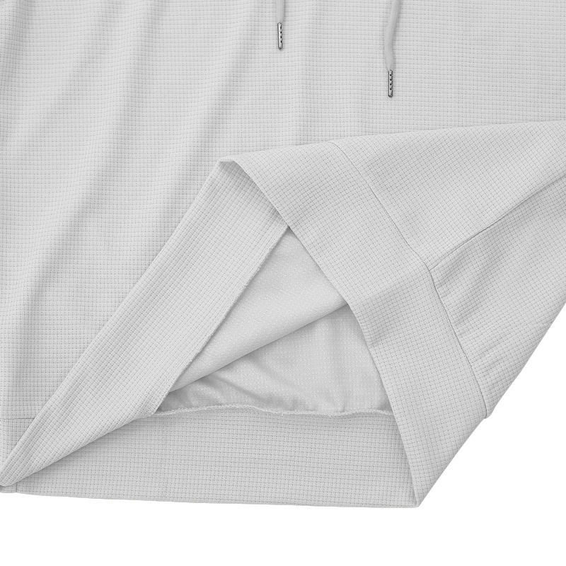 Men's hoodie men's casual short sleeved t-shirt top color matching sleeves_vogarts.com
