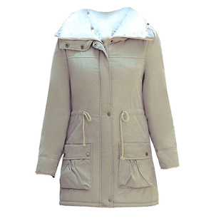Korean Style Thickened Women's Workwear Cotton Coat Women's Mid-Length Cashmere Cotton Coat Winter Coat Plus Size Coat Wholesale