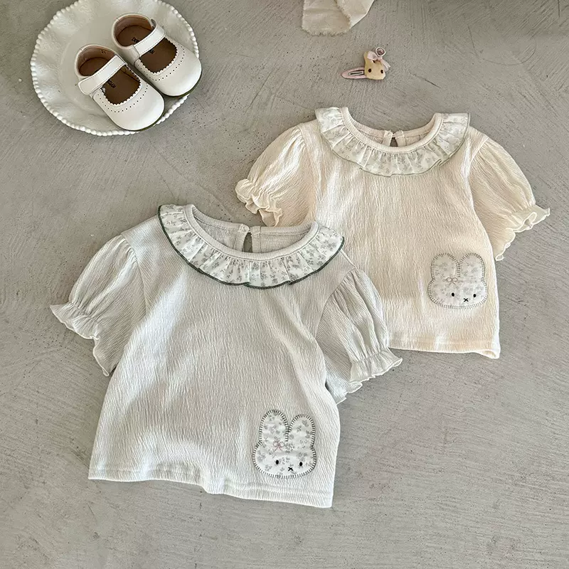 女童短袖t恤夏季薄款2025婴幼儿可爱百搭上衣女宝宝打底衫夏装a类